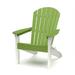 Wildridge Heritage Sunset Adirondack Chair Lime Green and White Outdoor Weather Resistant Poly Patio Furniture