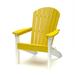 Wildridge Heritage Sunset Adirondack Chair Lemon Yellow and White Outdoor Weather Resistant Poly Patio Furniture