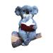CFXNMZGR Solar Charging Baby Bear&Koala Reading Book Sculpture Resin Animal Statue Outdoor Decoration With Solar Led Lights Yard Art Sculpture For Yard Patio Porch Decoration