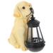 Garden Statue Puppy Figurine Solar Light Outdoor Waterproof LED Solar Light for Patio Housewarming Gift