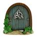 Miniature Fairy Gnome Home Door with Windows For Trees Yard Art Garden Sculpture Decor Handmade Home Yard Patio Decoration
