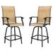 LeCeleBee Patio Bar Stools Set of 2 All-Weather Outdoor Patio Furniture Set Counter Height Tall Patio Swivel Chairs for Bistro Lawn Garden Backyard