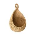 KQJQS Teardrop Jute Hanging Wall Planters - 4 Inch Outdoor/Indoor Herb Pot Holder Succulent Wall Decor for Fence Large Size