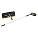 LeCeleBee 21 Feet Adjustable Roof Snow Rake with Large Blade Telescoping Scratch- Roof Snow Removal Tool