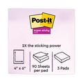 1PC Post-it Notes Super Sticky Recycled Notes in Oasis Collection Colors Note Ruled 4 x 6 90 Sheets/Pad 3 Pads/Pack