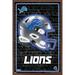 NFL Detroit Lions - Neon Helmet 23 Wall Poster 22.375 x 34 Framed