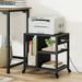 Foldlife Printer Stand with Charging Station Home Office Desktop Printer Stand with Storage Under Desk Printer Table 3 Tier