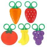 Onaparter 5Pcs Fruit Shape Scissors Holder Magnetic Scissors Scrapbook Paper Crafts DIY Fridge Sticker Scissor ï¼ˆAs Shownï¼‰