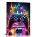 EastSmooth Gaming Controller Wall Art Game Wall Decor Retro Video Game Art Posters Cool Game Canvas Prints for Gamers Girls Accessories and Boys Gaming Bedroom Decor