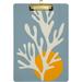 Coolnut Modern Minimalist Matisse Style Corals Clipboards for Kids Student Women Men Letter Size Plastic Low Profile Clip 9 x 12.5 in Golden Clip