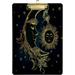 Coolnut Ethnic Sun Moon Starry Vintage Acrylic Clipboard Letter Size 9 x 12.5 Decorative Clipboard with Low Profile Gold Metal Clip for Office School Student Women