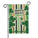 St.Patrick s Day Yard Flags Holiday Outdoor Flag Lucky Clovers Shamrock Green Seasonal House Flag 12.5 Ã—18 Linen Vertical Double Sided Outdoor Flag for Home Holiday Gift