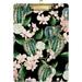 Coolnut Cactus Cacti Rose Orchid Flower Floral Clipboards for Kids Student Women Men Letter Size Plastic Low Profile Clip 9 x 12.5 in Golden Clip