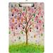 Coolnut Easter Flowering Tree with Eggs and Birds Growing On Field Clipboards for Kids Student Women Men Letter Size Plastic Low Profile Clip 9 x 12.5 in