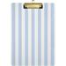 Acrylic Clipboard Blue Vertical Stripes A4 Letter Size Clipboards for Students Kids Officers Workers Gold Clip. Size 12.5 x 9 Inches