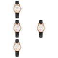 4 Pieces Ladies Watch Woman Gifts Delicate Women Watch Women s Gifts Womens Watch Kids Suit Case Cat Watch Miss Woman