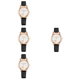 4 Pieces Ladies Watch Woman Gifts Delicate Women Watch Women s Gifts Womens Watch Kids Suit Case Cat Watch Miss Woman