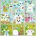 9 Sheets Easter Window Clings Stickers Bunny Chick Eggs Easter Stickers Decorations Cute Carrot Double Sided Printing PVC Stickers for Glass Windows Decals Stickers Spring Party Supplies