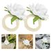 4pcs Flower Rose Napkin Rings Artificial Flower Napkin Rings Holder Wedding Napkin Holders
