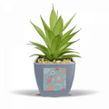 blue flower paint Fake Pineapple Flower Pot Vase Mini Decor