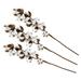 3 Pack 60cm 10 Cotton Bolls Natural Cotton Stems Kapok Dried Flowers Iron Cotton for Wedding Party Home Decoration