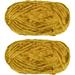 2Pcs Velvet Yarn Chenille Yarn 2x100g/7.1oz 174 Yards Total Length Super Bulky Polyester Soft Blanket Yarn for Knitting Weaving Bag