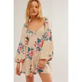 Francesca Mini Dress at Free People in Warm Ivory Combo, Size: XS