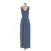 Tart Casual Dress - Maxi: Blue Acid Wash Print Dresses - Women's Size Medium