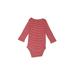 Carter's Long Sleeve Onesie: Red Print Bottoms - Size 12 Month