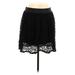 H&M Casual Mini Skirt Mini: Black Print Bottoms - Women's Size X-Large Plus