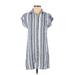 Old Navy Casual Dress - Shirtdress: Blue Dresses - Women's Size Small