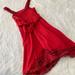 Anthropologie Dresses | Anthropologie Red Gauzy 100% Cotton, Fit&Flare With A Tie Waist (S) | Color: Black/Red | Size: 2