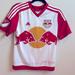 Adidas Shirts & Tops | Adidas Red Bulls Jersey Youth Size Large | Color: White | Size: Lb