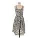 BCBGeneration Casual Dress - High/Low Scoop Neck Sleeveless: Gray Dresses - Women's Size Small