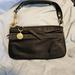 Coach Bags | Authentic Coach Satin Bag With Suede/Leather Strap - New! | Color: Black | Size: Os