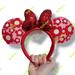 Disney Accessories | Disney Parks Valentine's Day Red Floral Ears Headband | Color: Pink/Red | Size: Os