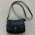 Coach Bags | Coach Black Leather Soho Flap Buckle Mini Festival Cross Body Purse Bag | Color: Black | Size: 6.5" X 8.5" X 2"