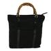 Gucci Bags | Gucci Bamboo Black Synthetic Handbag (Pre-Owned) | Color: Black | Size: Os