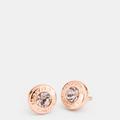 Coach Jewelry | Coach | Open Circle Stone Stud Earrings | Rose Gold | Color: Gold/Pink | Size: One