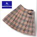 Burberry Skirts | Burberry Blue Label Plaid Pleated Mini Skirt Leather Buckles | Color: Blue | Size: S