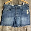 Anthropologie Shorts | Anthopologie Pilcro Slim Boyfriend Denim Shorts - Size 32 (Like A 12) - | Color: Blue | Size: 32