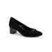 Wide Width Women's Kenzie Pump by Trotters in Black Suede (Size 9 1/2 W)