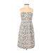 J.Crew Cocktail Dress - A-Line Strapless Sleeveless: White Dresses - Women's Size 4