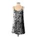 Forever 21 Cocktail Dress - Shift Scoop Neck Sleeveless: Silver Floral Dresses - Women's Size Small