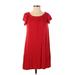 The Vanity Room Casual Dress - DropWaist: Red Solid Dresses - Women's Size Small