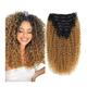 Hair Extensions 7pieces Kinky Curly Clip In Hair Extension Full Head - Double Weft Full Head Heat Resistance Synthetic Hair Extension Fake Hair Pieces for Women, 24" Hairpiece (Color : 1b-27, Size :