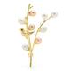 Brooch Pin for Women Ladies Fashion Accessories Ladies Elegant Natural Pearl Flower And Bird Brooch Branch Plant Animal Party Wedding Brooch Fashion Brooch