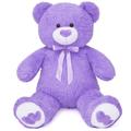 SNOWOLF Teddy Bear Cute Stuffed Animal Plush Toys 110cm Large Bear Cuddly Doll Gift for Kids Boys Girls Birthday Christmas Valentine's Day (3.6ft / 43.3inch, Purple)