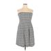 J.Crew Casual Dress - A-Line Strapless Sleeveless: Gray Dresses - Women's Size 16