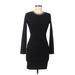 H&M Cocktail Dress - Bodycon High Neck Long sleeves: Black Print Dresses - New - Women's Size 6